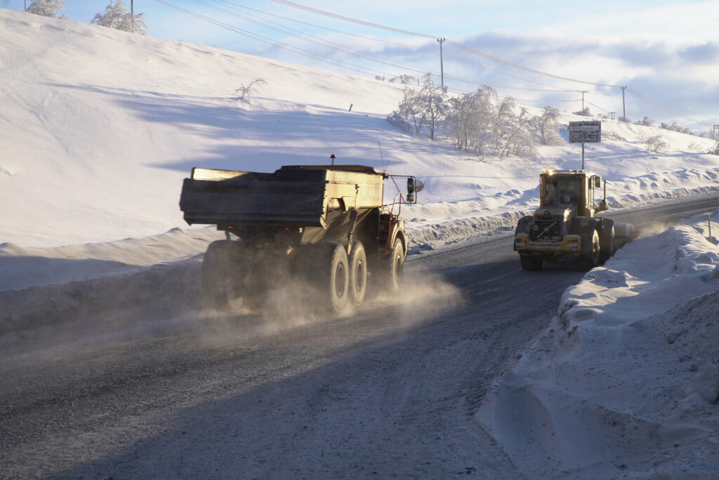 Gruvtruckar i Kiruna
