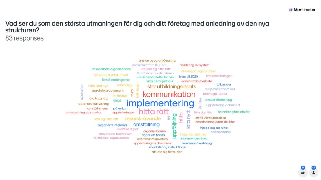 1 vad ser du som den storsta utmaningen for dig och ditt foretag med anledning av