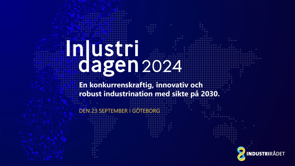 industridagens logotyp på blå bakgrund