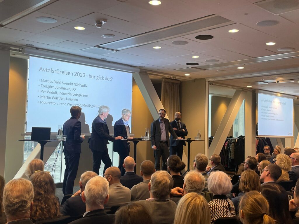 Industriarbetsgivarnas förhandlingschef på Medlingsinstitutets årskonferens