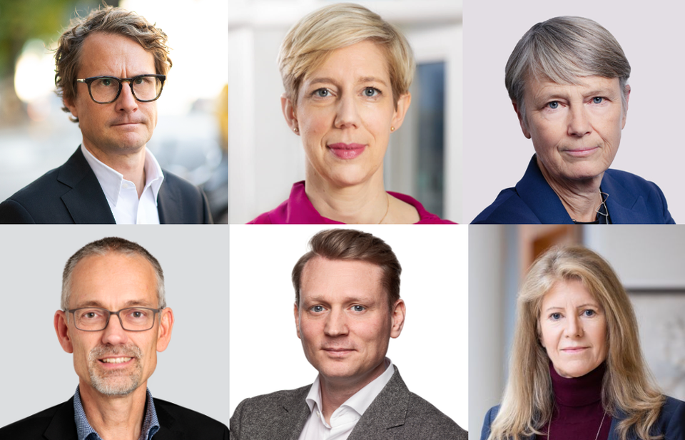 bildkollage med ekonomer och experter